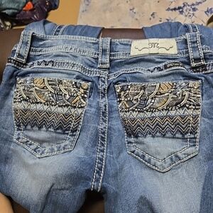 Women's MISS ME Boot Cut Jeans Sz 25 Embellished Pockets